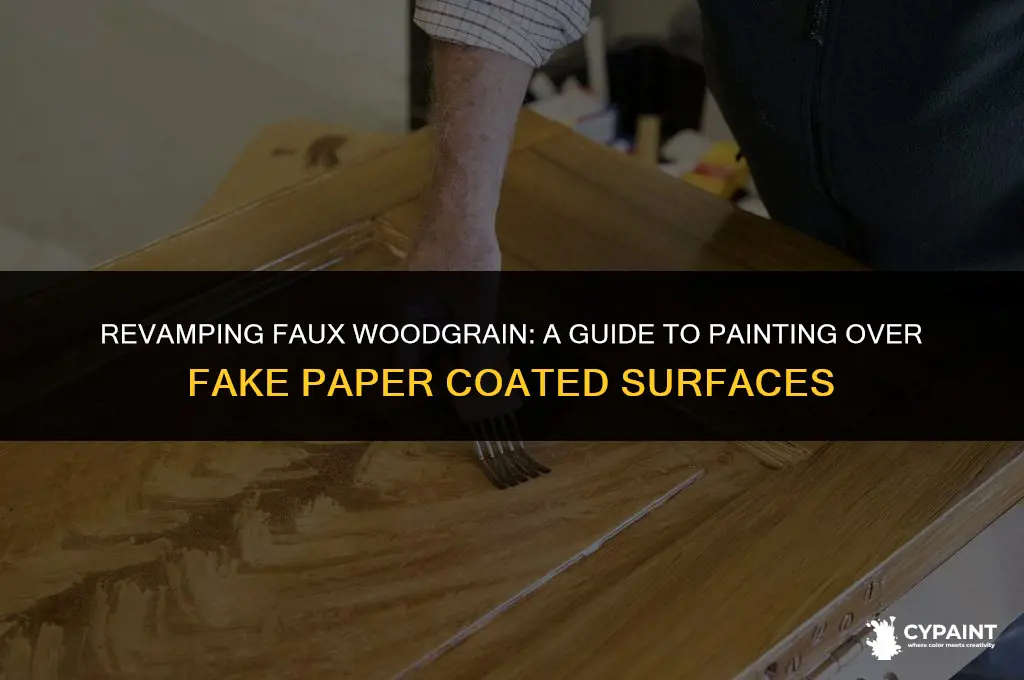 can you paint over fake paper coated woodgrain
