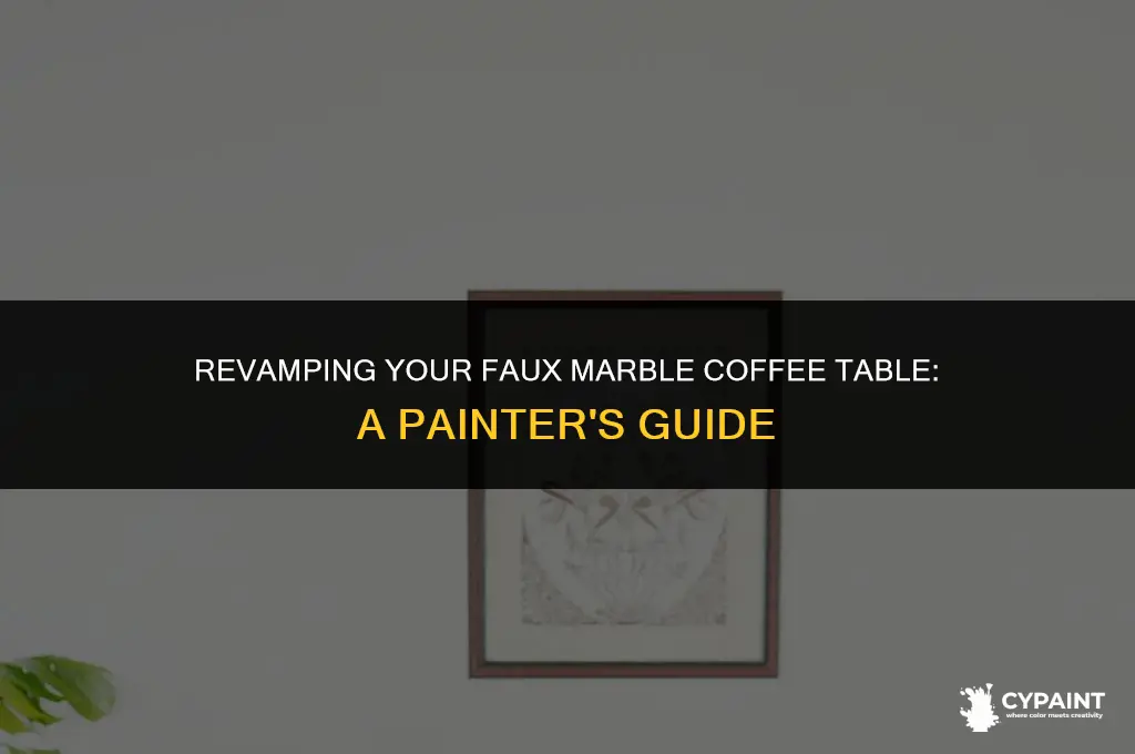 can you paint over faux marble coffee table