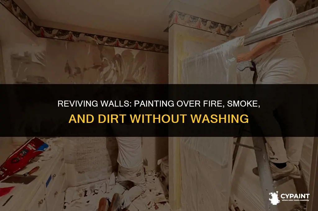 can you paint over fire smoke dirt withoutwashing