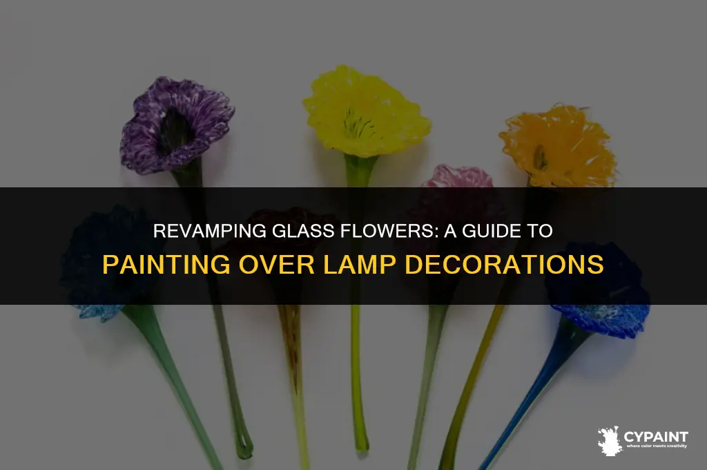 can you paint over glass flowers on lamps