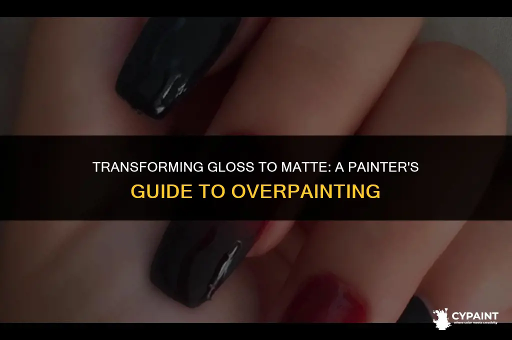 can you paint over gloss paint with matt