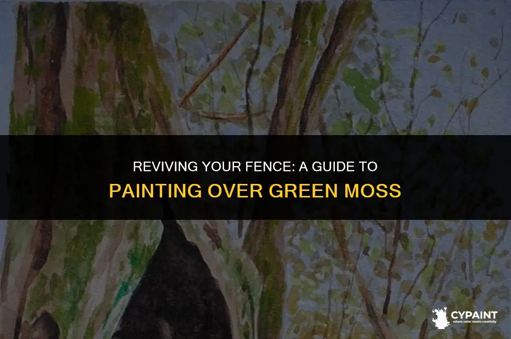 can you paint over green moss on fence
