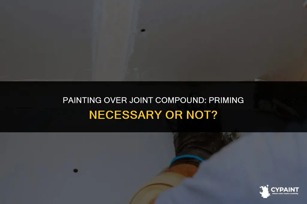 can you paint over joint compound without priming