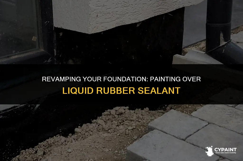 can you paint over liquid rubber foundation sealant