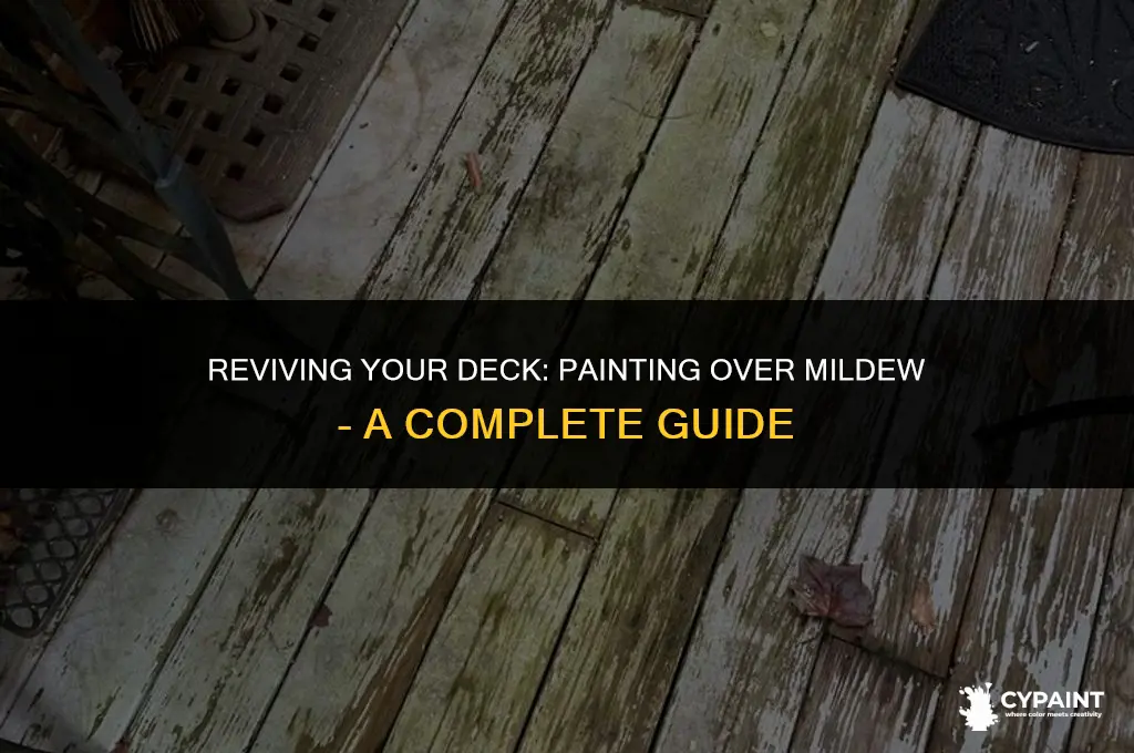 can you paint over mildew on a deck