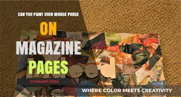 How to Paint Over Modge Podge on Magazine Pages