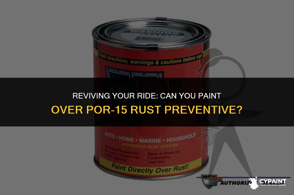can you paint over por 15 rust preventive
