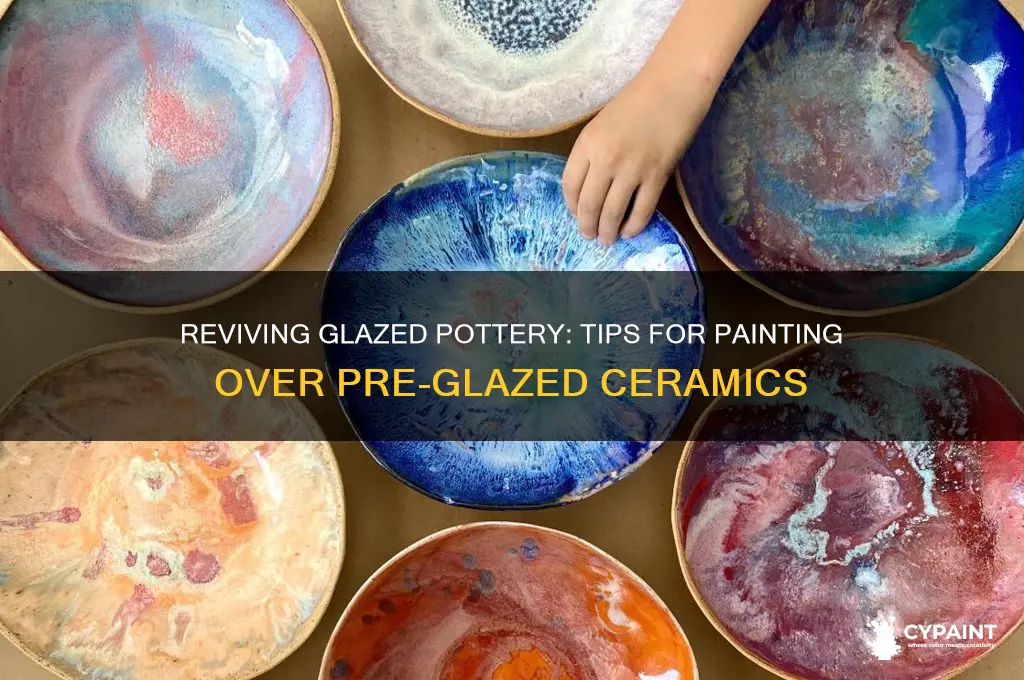 can you paint over pottery that has already been glazed