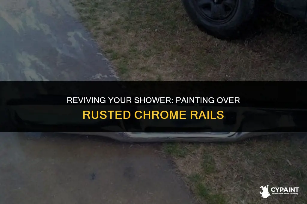 can you paint over rust chrome shower rail