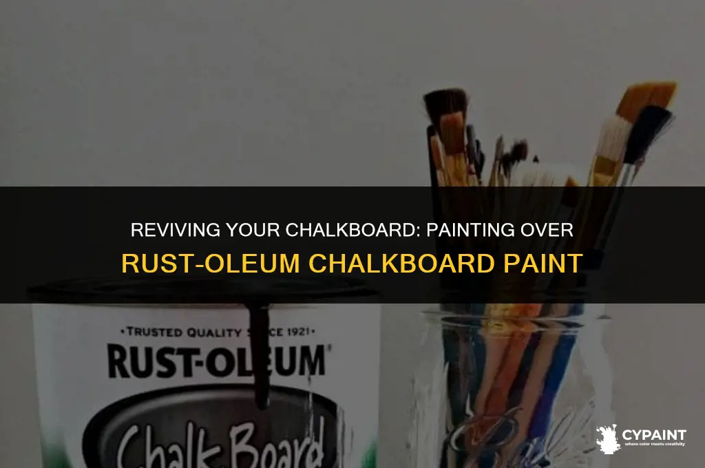 can you paint over rust oleum chalkboard paint