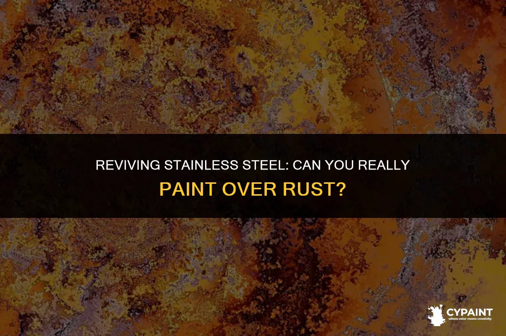can you paint over rust over stainless steel