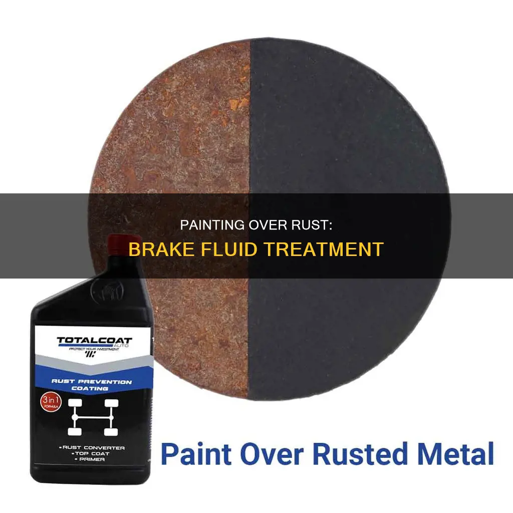 can you paint over rust treated with brake fuild