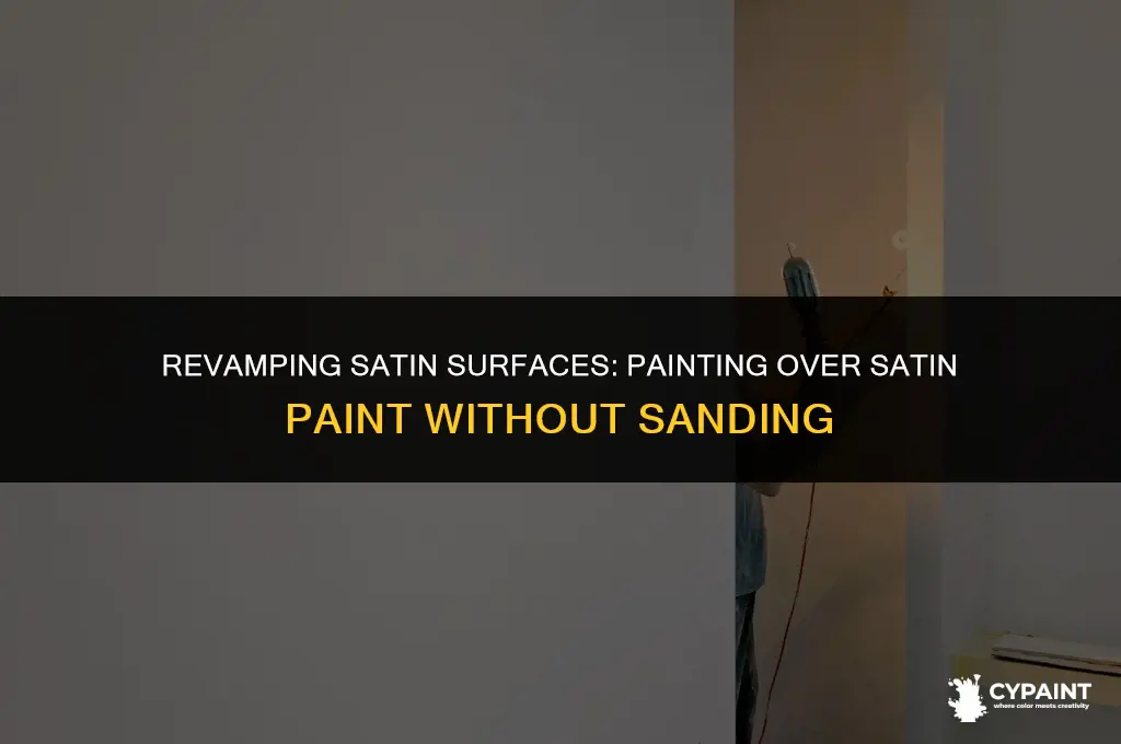 can you paint over satin paint without sanding