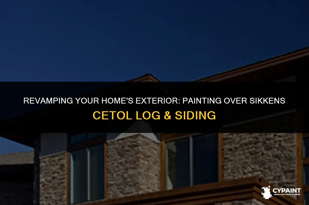 can you paint over sikkens cetol log & siding