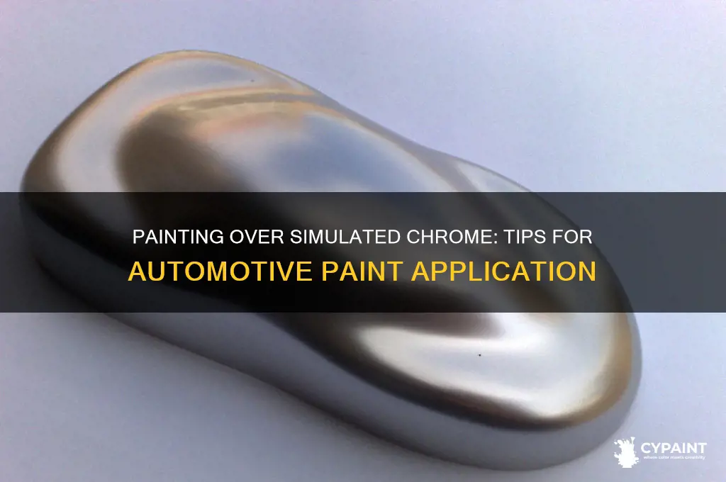 can you paint over simulated chrome parts with automotive paint