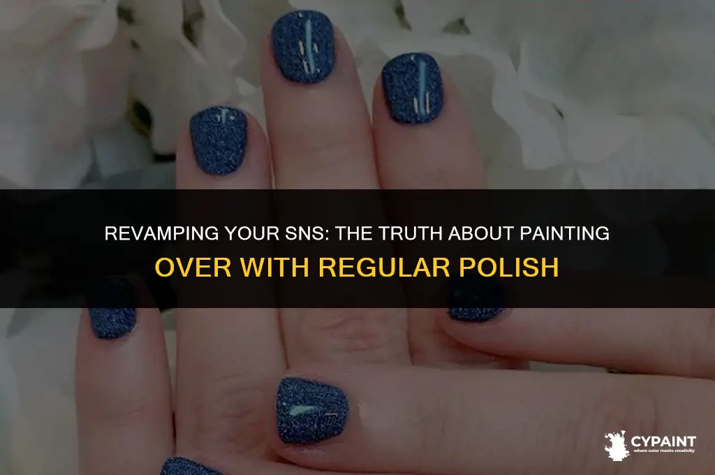can you paint over sns with regular polish