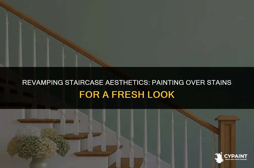 can you paint over stain on the stairs