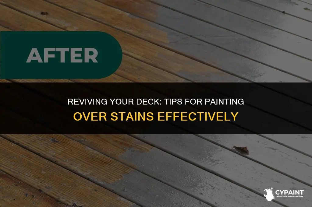 can you paint over stain on your deck