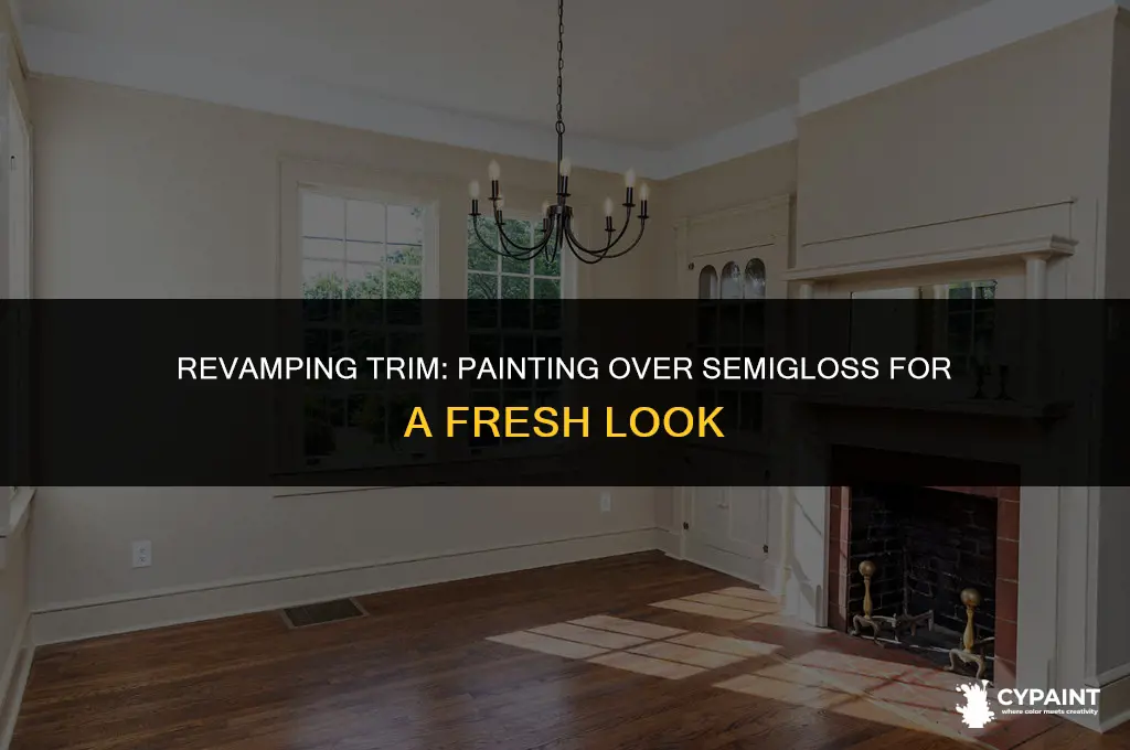 can you paint over trim painted in semigloss
