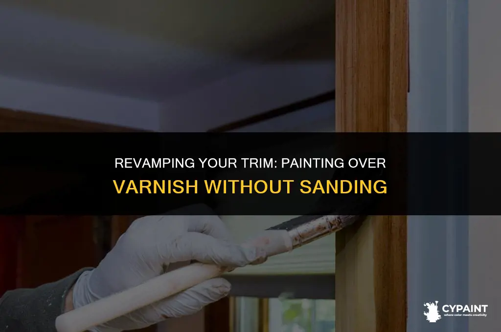 can you paint over varnished trim without sanding