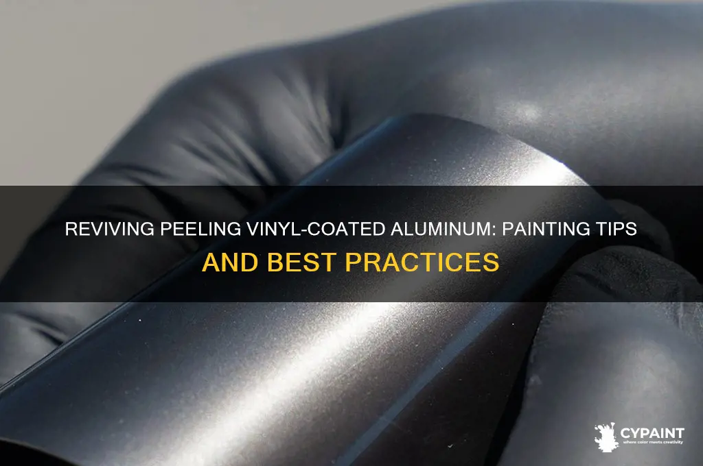 can you paint over vinyl coated aluminum that is peeling