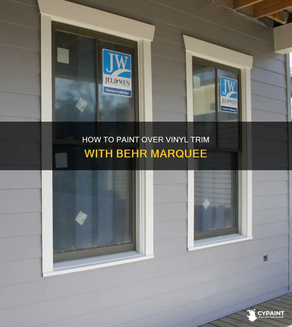 can you paint over vinyl trim with behr marquee