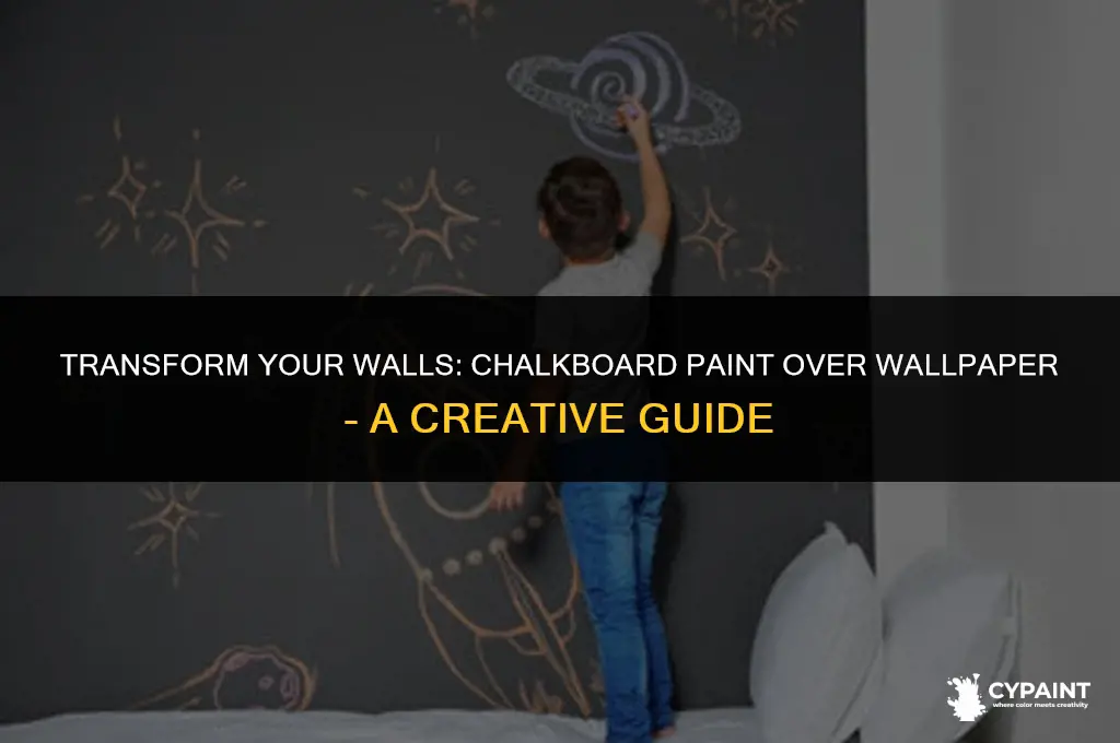 can you paint over wallpaper with chalkboard paint