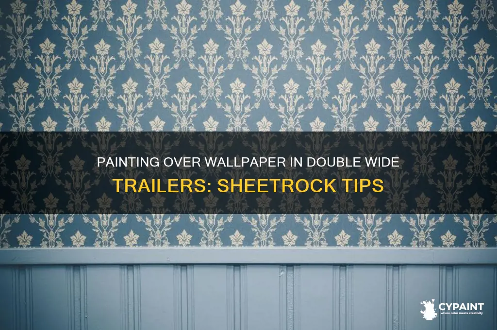 can you paint over wallpapered sheetrock in double wide trailer