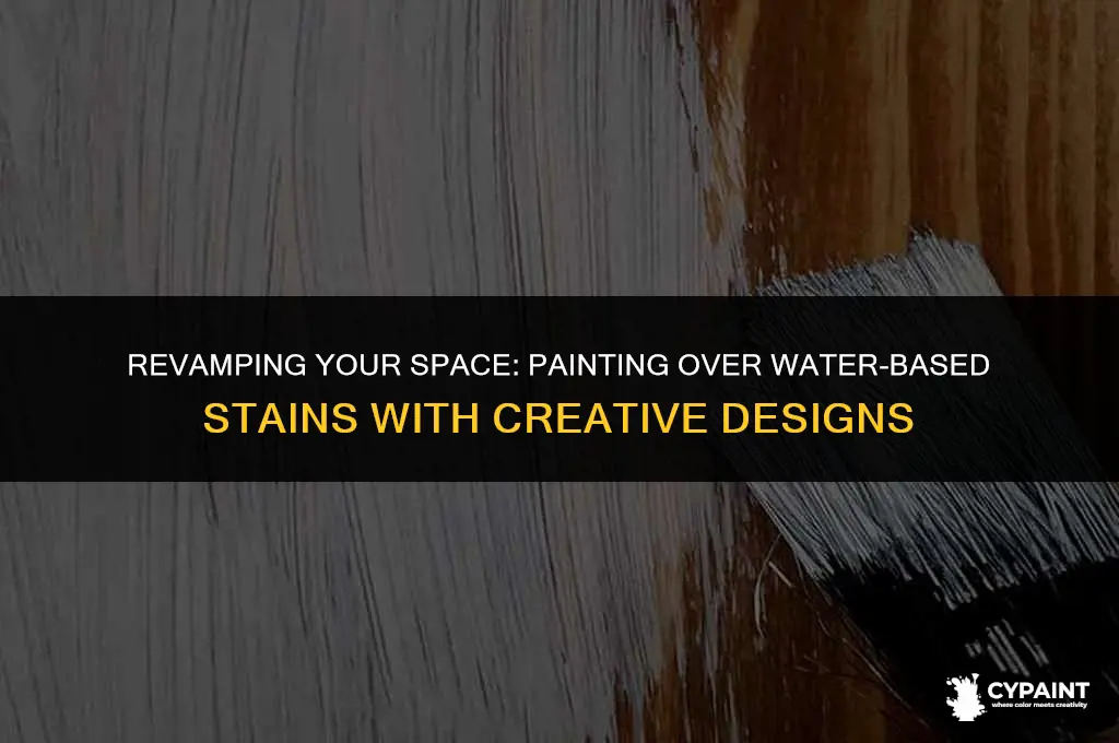 can you paint over wayerbase stain a design