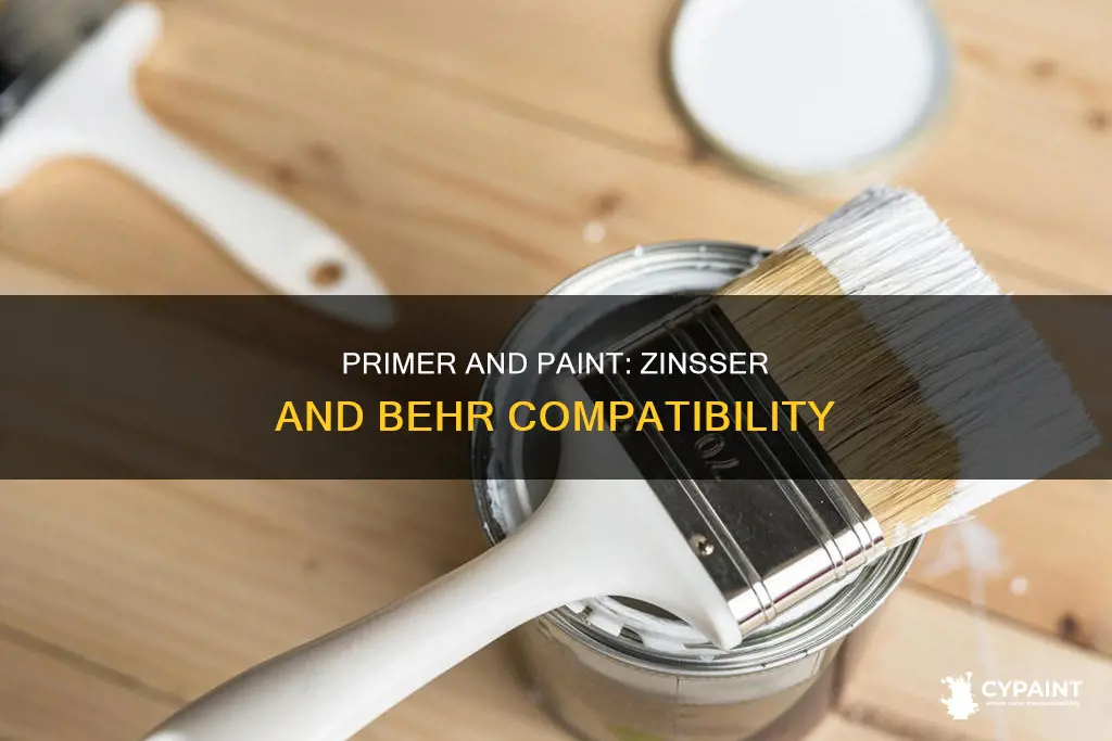 can you paint over zinsser primer with behr paint