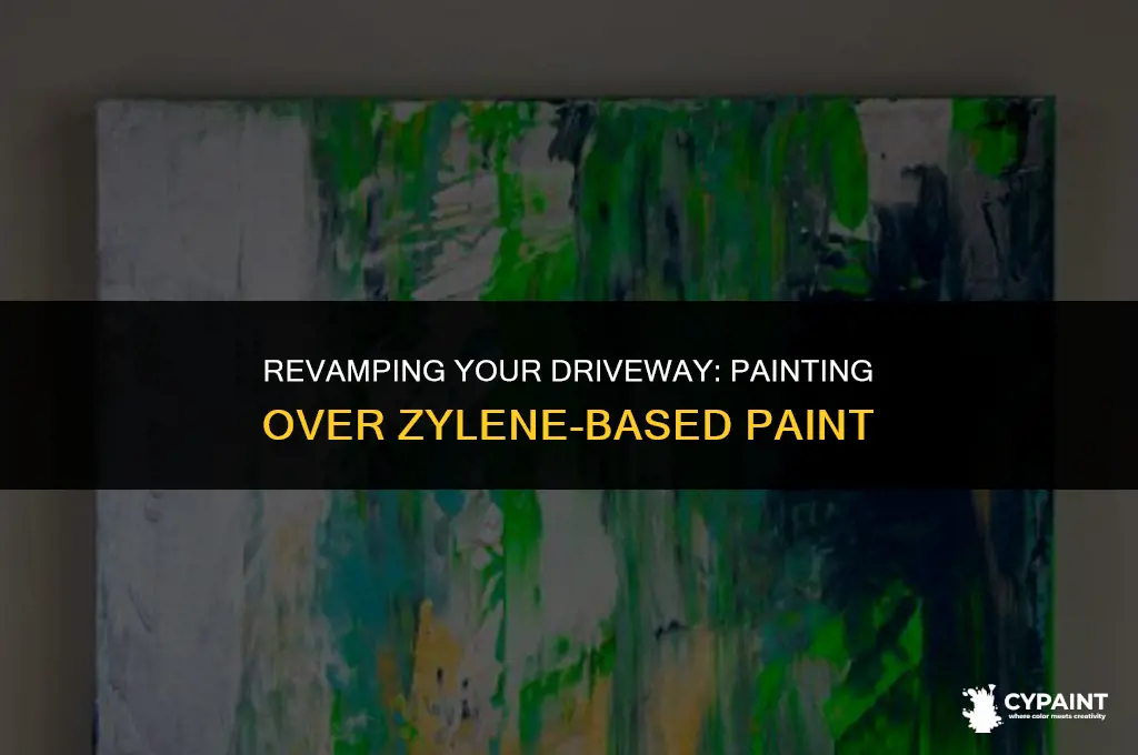 can you paint over zylene based driveway paint
