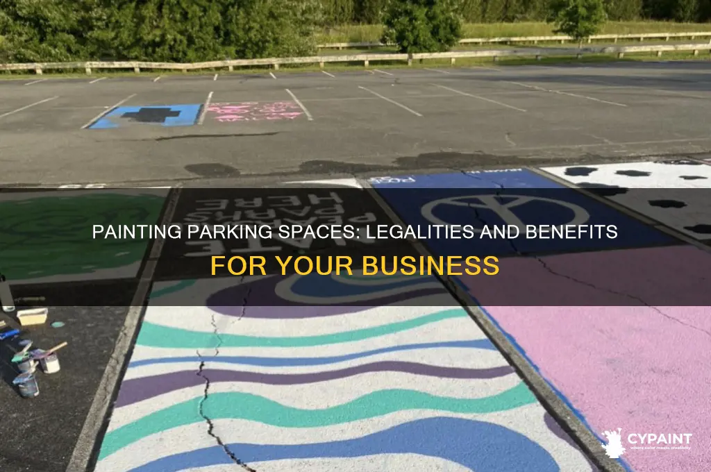can you paint parking spaces in front of your business