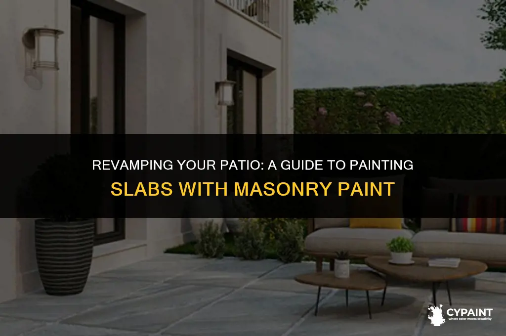 can you paint patio slabs with masonry paint