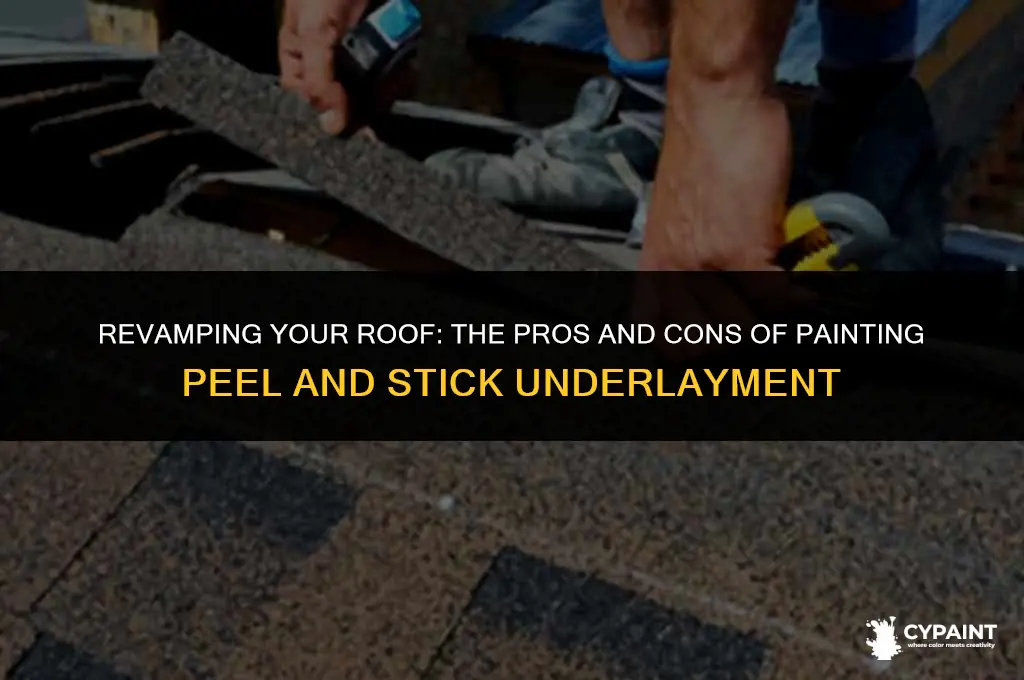 can you paint peel and stick roof underlayment