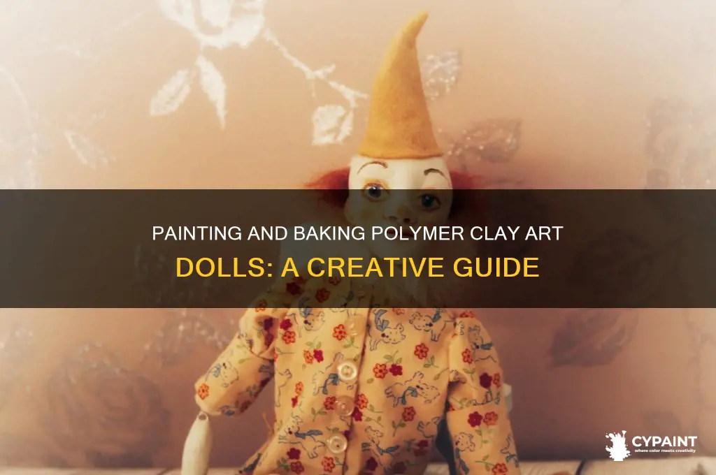 can you paint polymer clay art doll and then bake