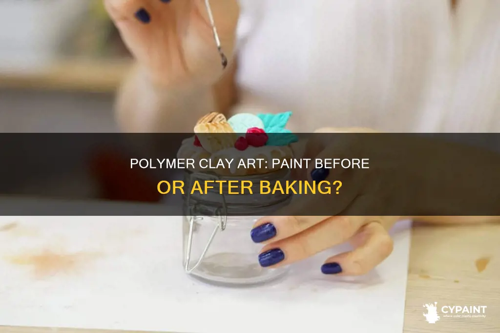 can you paint polymer clay before you bake it