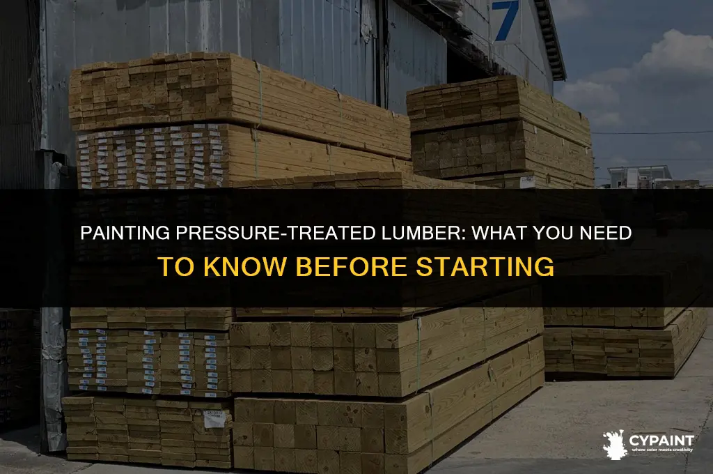 can you paint pressure treated lumber right away