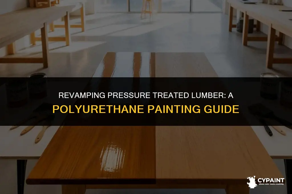 can you paint pressure treated lumber with polyurathane