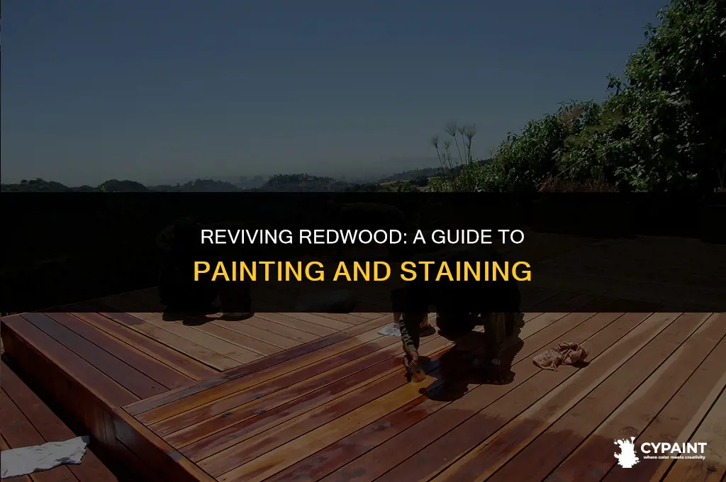 can you paint redwood then stain it again