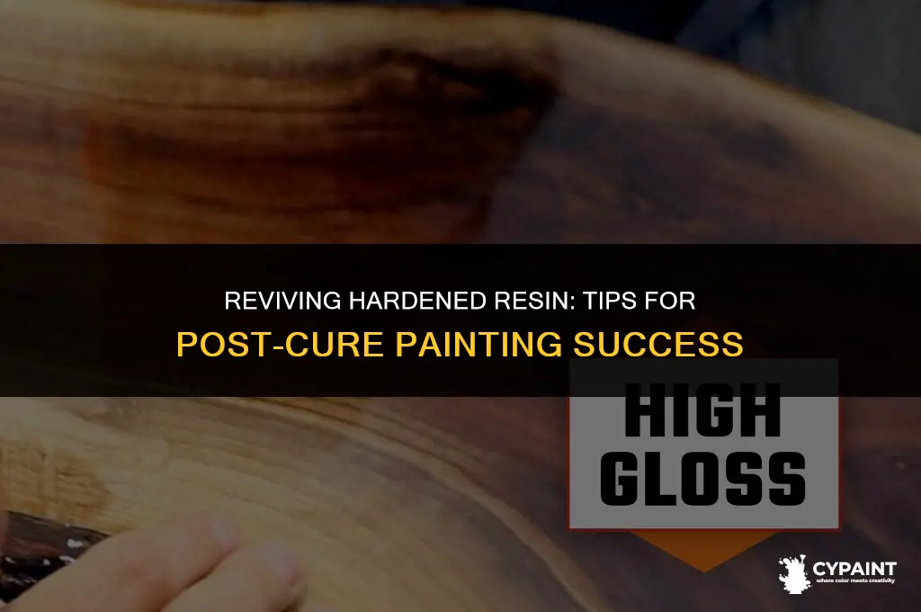 can you paint resin after ut has hardened