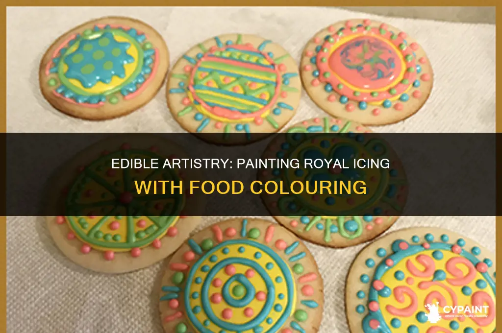 can you paint royal icing with food colouring