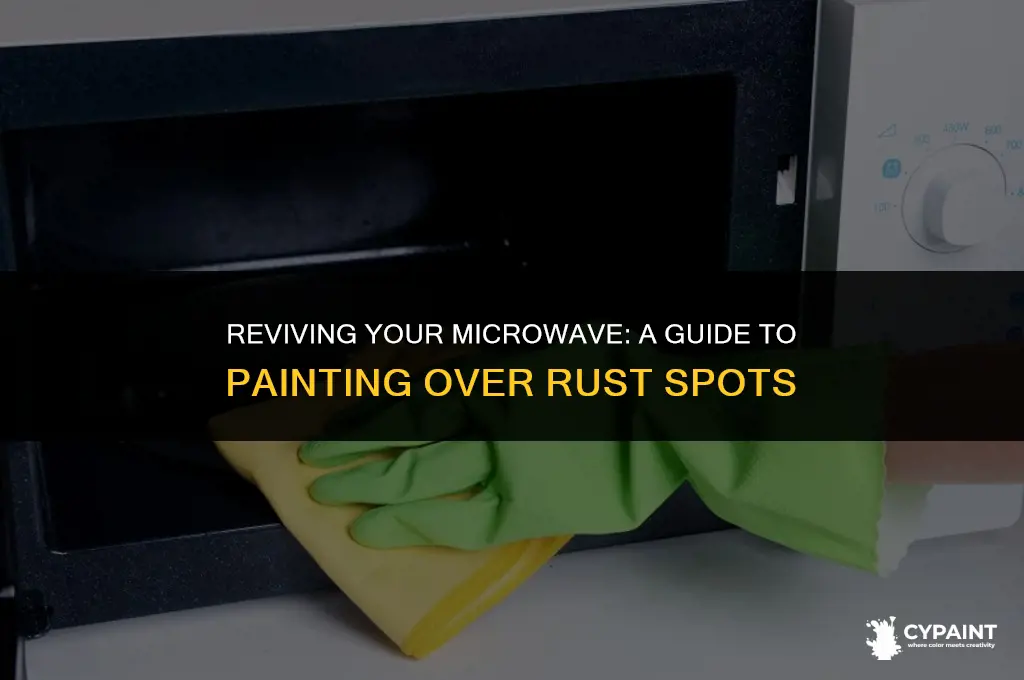 can you paint rust spots in a micowave