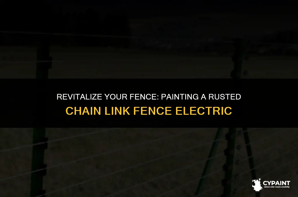 can you paint rusted chain link fence electric