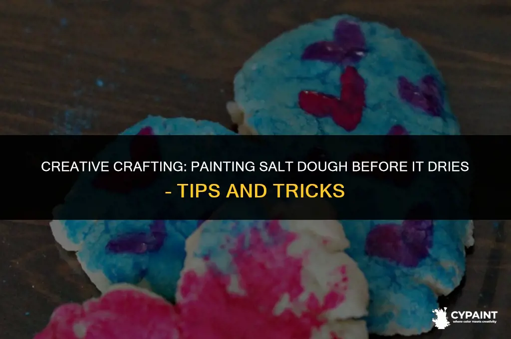 can you paint salt dough before it dries