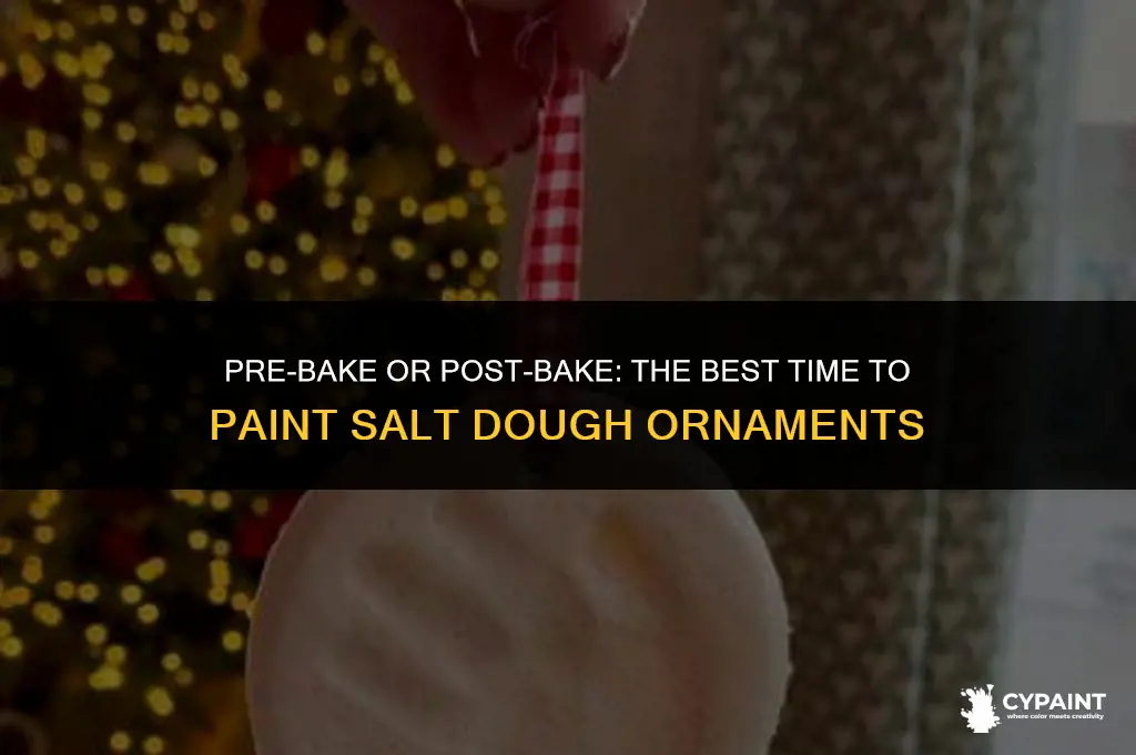 can you paint salt dough ornaments before baking