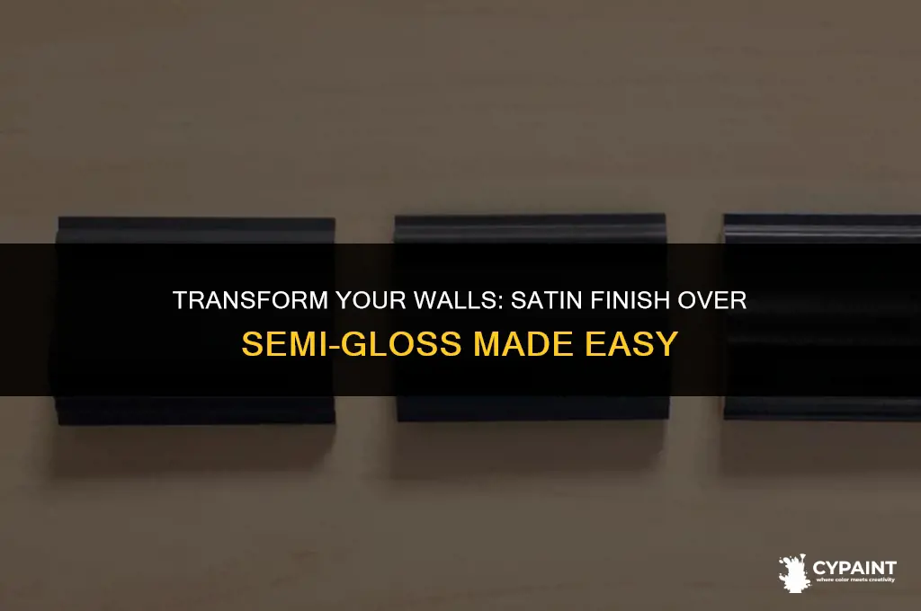 can you paint satin finish over semi gloss