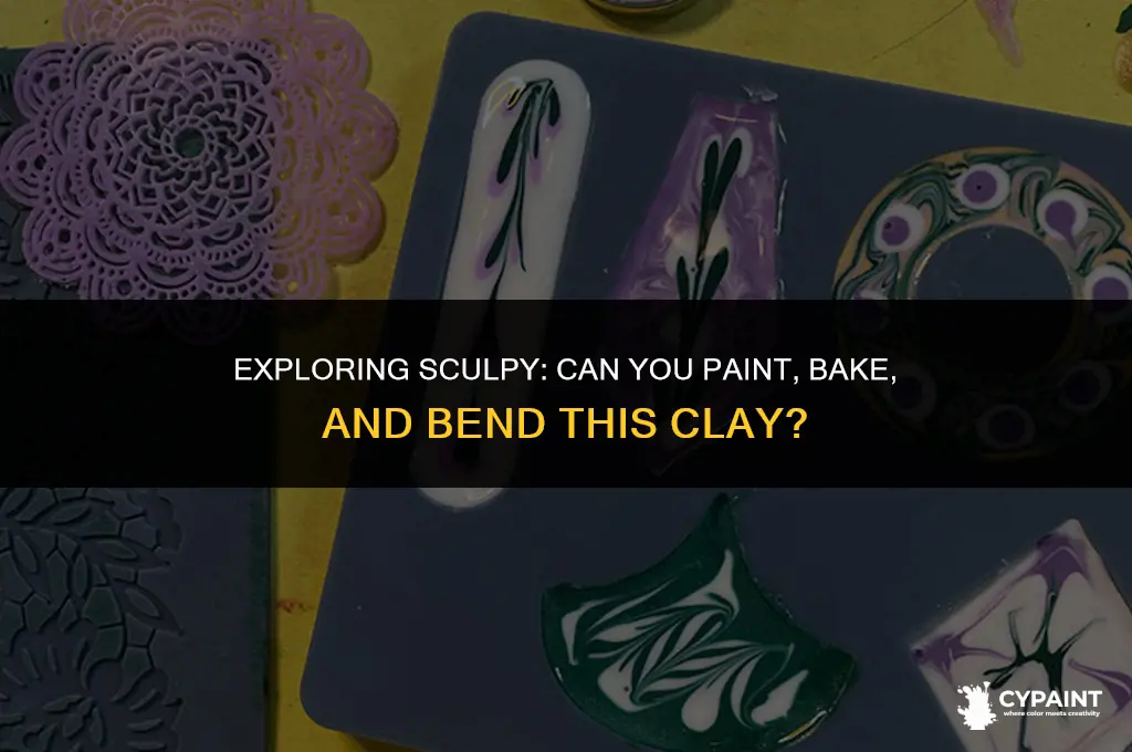 can you paint sculpy bake and bend clay