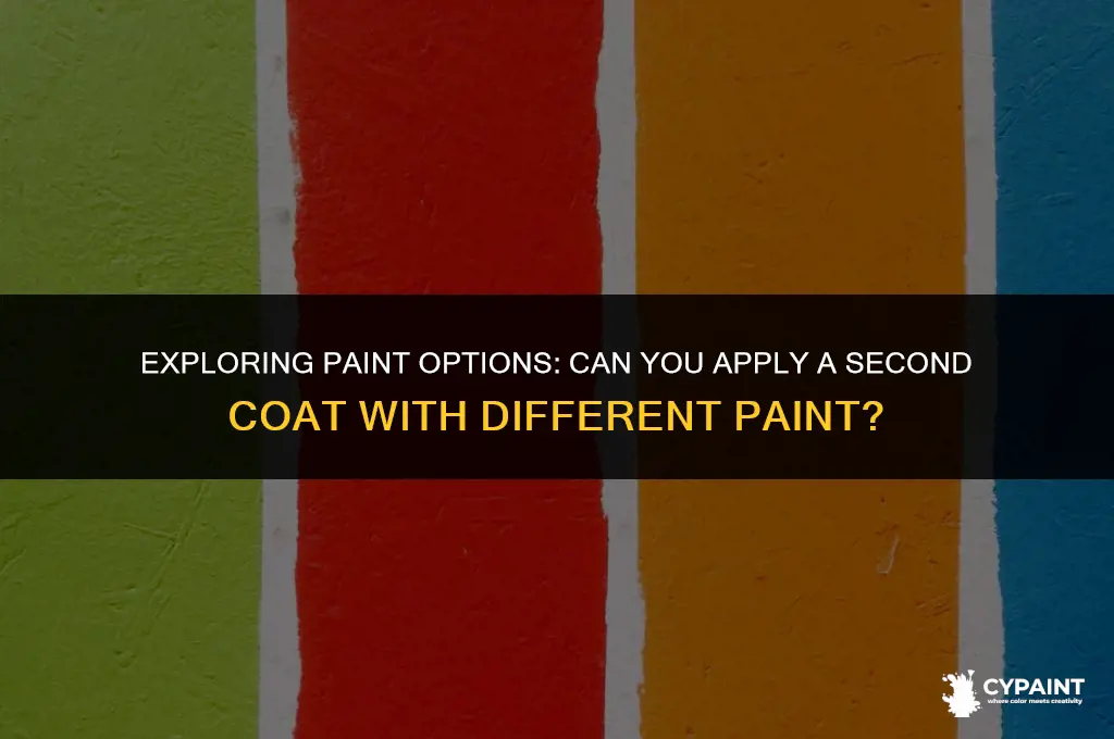 can you paint second coat with different paint
