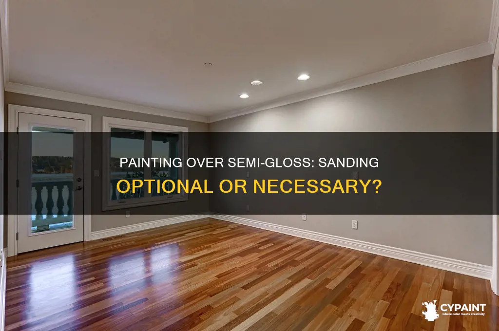can you paint semi gloss over semi gloss without sanding