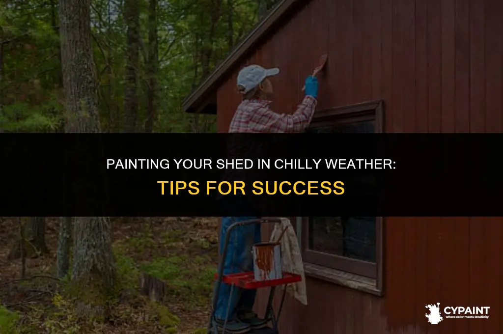 can you paint shed in 50 degree weather